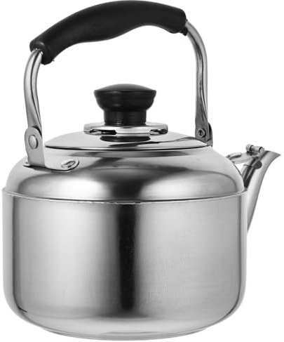 Alipis Bollitore Con Fischio Da Piano Cottura Teiera In Acciaio Inossidabile Da 1 Litro Con Manico Ergonomico Bollitore Per L'ebollizione Dell'acqua Bollitore Per Il