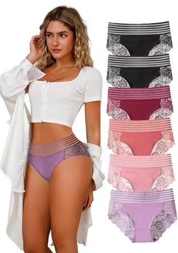 Hialegion Mujeres Braguitas de Tiro Alta Bikini Cobertura Completa para Mujeres Ropa Interior con Diseño Floral en Espalda XL