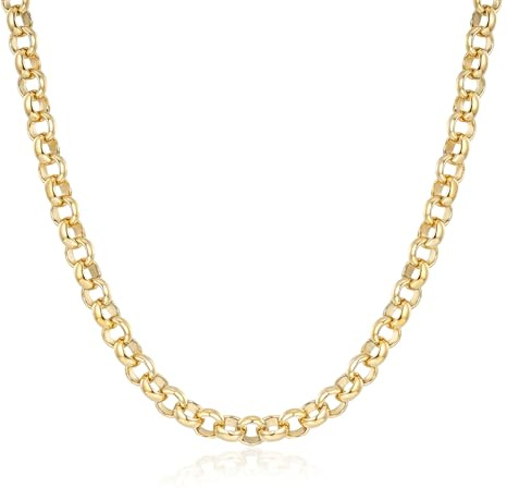 10mm Gold‑Filled Bonded Classic Belcher Chain – High‑Quality Pressure‑Bonded Gold‑Filled Finish, Lobster Claw Clasp, Hypoallergenic Statement Necklace - Bling King London