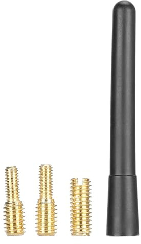 Antenna Auto Corta Aerial per Radio AM FM con 3 Viti Accessorio Universale Modificabile Materiale Resistente Installazione Semplice Migliora Ricezione Segnale