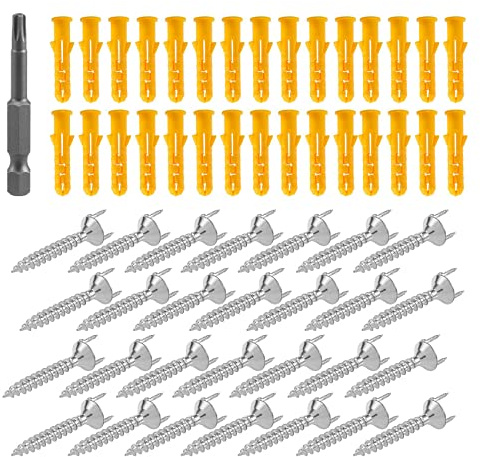 Tagtight 50 stycken sömlösa naglar dubbel huvudskruv massivt trä fotlist sömlösa naglar fotlinje speciella naglar säkerhetsskruvar