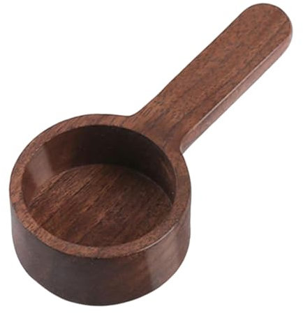 Cucchiaini dosatori – 9,7 x 4,5 cm manico in legno per tè e sale da bagno – Cucchiaio dosatore in acciaio inox – Cucchiaio da caffè in grani di latte in polvere cucchiaio da cucina graduato strumenti