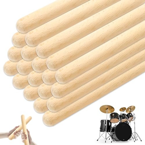 20er Set Rhythmusstäbe Tonholz, 20cm Tonholz Instrument Rhythmusstäbe Set Aus Holz, Tonholz Set Instrument Chime Sticks Für Schulen, Bands, Professionals or Beginners of All Styles, Unpainted