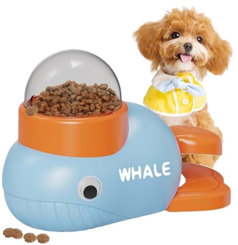 2 In 1 Dispenser per Cani Balena, Giocattolo Interattivo Slow Food per Cani,per L'Arricchimento E L'Intrattenimento,Migliora L'Intelligenza del Tuo Animale Domestico.