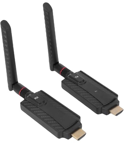 Jectse Trådlös HD Multimedia Sändare och Mottagare, 4K Decode Plug and Play Kit, 1080P Utgång med 0,05s Fördröjning för TV, Projektor, Bärbar Dator, PC, Trådlös HD Multimediaadapter