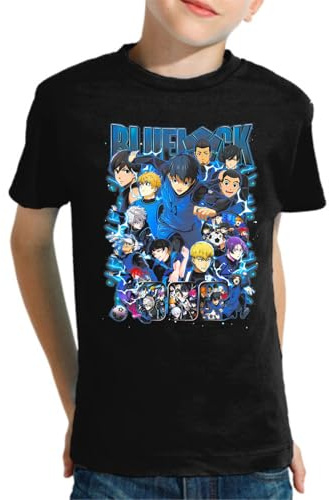 the Fan Tee Camiseta Infantil de Niño Niña Dibujos Animados Blue Lock Fútbol,Estrategia,Rivalidad Y El Delantero más egoísta y letal del Mundo 005 4 años