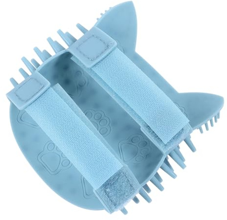 Totority Spazzola Massaggiante per Gatti in Silicone Resistente Angolare Gancio per Pareti e Mobili, Toelettatura Auto-graffiante per Animali Domestici, Accessorio per Gatto da Interno