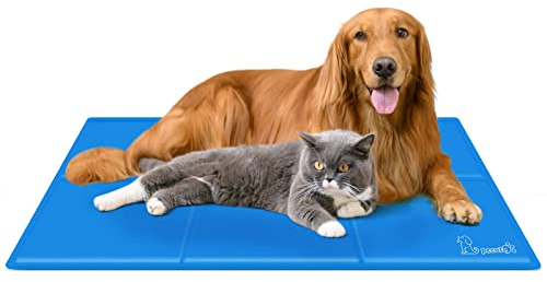 Pecute Alfombra Refrescante para Perro Actualización Engrosada 0.4mm 300D Oxford Alfombrilla de Refrigeración Automática para Animales de Compañía
