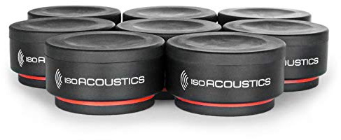 IsoAcoustics Iso-Puck Series akustiska isolatorer (Iso-Puck Mini, 2,75 kg max/enhet, 8-pack)