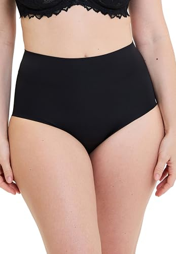 Sans Complexe - Perfect Touch - Mutandine a Vita Alta con Effetto Pancia Piatta - Effetto seconda Pelle - Donna - Nero - M
