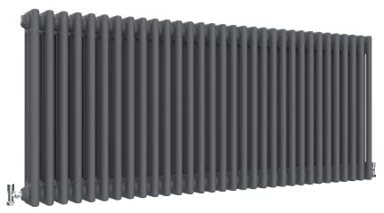 Traditional 3 Column Central Heating Radiator Horizontal Rads Cast Iron Style Anthracite 600x1460mm