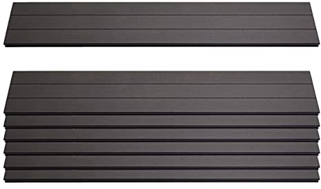 Mendler 7er Set Latten für WPC-Sichtschutz Sarthe, Bretter Windschutz, ca. 1qm, FSC®-Zertifiziert - 90cm, anthrazit