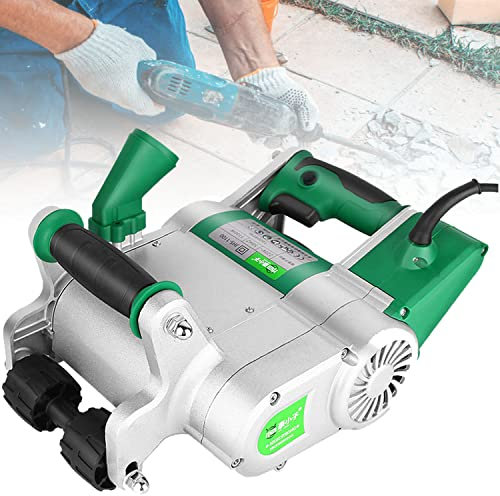 Elektro Mauernutfräse 1100 W, Mauernutfräse Schlitzfräse Wandfräse, Nutbreite 20-30 mm, Feststellfunktion, Staubabsaugung, für Ziegel Granit Marmor Beton Cutter Notcher Groover,220V