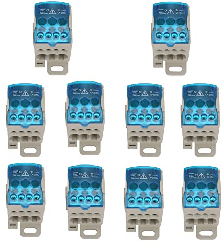 Bornier, 10pcs UKK-80A Bornier Rail Din, Boîte De Jonction 16 mm², Boite de Distribution Electrique, Borniers Electrique, Pour Armoires De Distributio Armoires Haute Tension