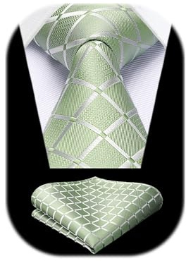 HISDERN Blommigt Paisley Bröllop Slips Näsduk Herrslips & Bröstnäsdukset