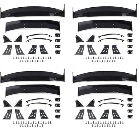 Viodmss 4X for 1/10 RC Racing Drift Car Rear Drift Road Body Spoiler Wing Universal Parts Accessories