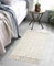 JaeMoose Boho-Flurläufer-Teppich, Baumwolle, waschbarer Küchenteppichläufer mit Quasten, handgewebter Läuferteppich, marokkanischer Teppich für Flure, Schlafzimmer, Badezimmer (Beige, 60 x 90 cm)