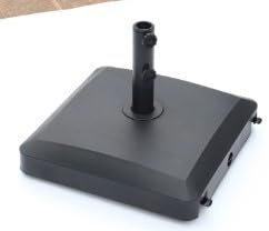 UNIGARDIA Pied de Parasol sur roulettes 40 kg - Pied de Parasol Lourd à Remplir Eau/Sable - Dalle Parasol pour Tiges de 32/38/48 mm - Anti-Vent, Terrasse et Jardin 49,5x49,5x10 cm