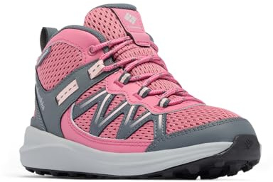 Columbia Unisex Kid's Youth Peakfreak Rush Mid Waterproof Rise Trekking and Hiking Boots, Rosette Pink Haze, 39 EU