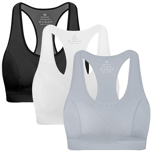 Women Racerback Sports Bras - High Impact Workout Gym Activewear Bra