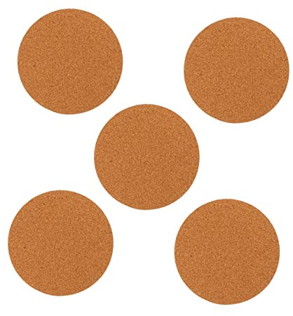 ibasenice 5pezzi Sottopentole in Sughero Rotondi Øcm Tappetini per Piante da Giardino Piatto Porta Vasi Ecologico Leggeri e Resistenti per Interno Ed Esterno