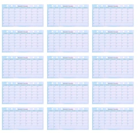 SHINEOFI Ricariche per Planner A6 6 Anelli Inserti per Calendario Mensile e Monitoraggio Budget Set da 10 Libri Pagine Spesse per Organizer Casa e Ufficio Compatibili Raccoglitori ad