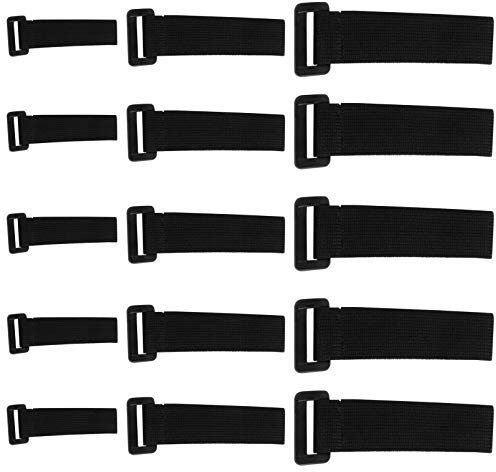 BESPORTBLE 15pcs Elastic Straps for Hanging Stick Hooks Reusable Fastening Straps Ties for Cables Heavy Duty Ratchet for Bundling