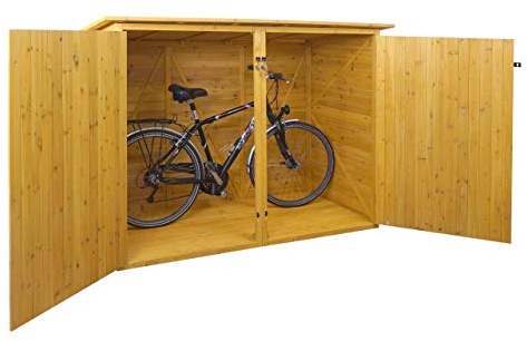 Mendler 1 garaje para bicicleta HWC-H60 - 152 x 184 x 98 cm, color marrón