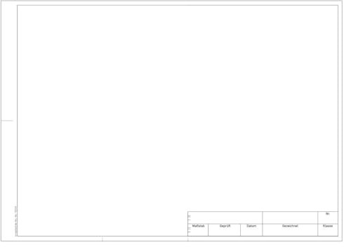 Zeichenkarton A3 mit Rand + Schriftfeld - TZ Arbeitsblätter - 50 Blatt - technisches Zeichenpapier 150g/m² - radierfest