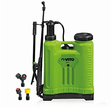 VITO - Pulvérisateur à Dos 12L Pression Manuelle Spray et Jet Végetaux et Jardins Accessoires 3 Buses