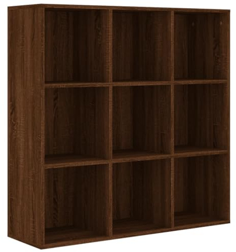 vidaXL Armoire à Livres, Étagère à Livres avec Rangement, Meuble à Livres, Bibliothèque de Salon Salle de Séjour, Chêne Marron Bois d'Ingénierie