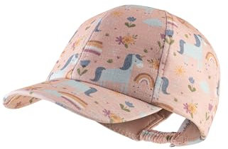 Sterntaler Basecap Einhörner - Mädchen Schirmmütze aus Flammgarn Jersey mit Einhorn Print - Sommer Baseball Cap mit Gummizug - Sportive Baby und Kinder Schirmkappe, UV-Schutz 50+, staubrosa, Größe 49