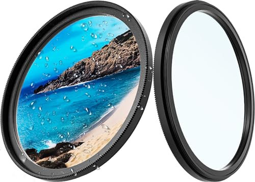 Heysliy 55mm UV Filter, HD Camera Lens Protector Filters with Ultra Slim Scratch-Resistant AGC Glass/Multi Coated/Durable Frame, Lightweight Camera Filters for Sony, Nikon, Canon, DSLR