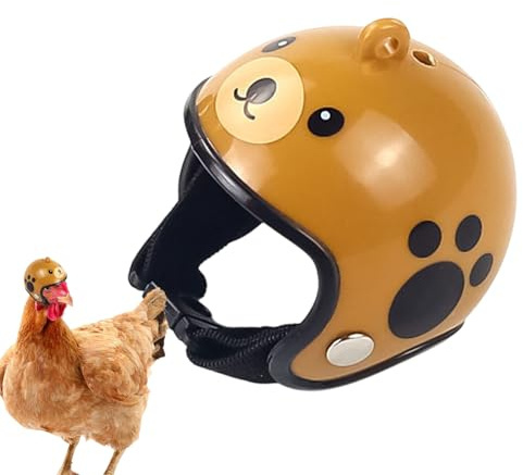 Cappello Di Pollo Per Polli - Cappello Di Gallina Con Cinghia Regolabile, Casco Di Sicurezza | Vasetti Di Sicurezza, Vestiti Di Testa Di Piccoli Animali, Abiti Di Uccelli Di Animali, Abbigliamento