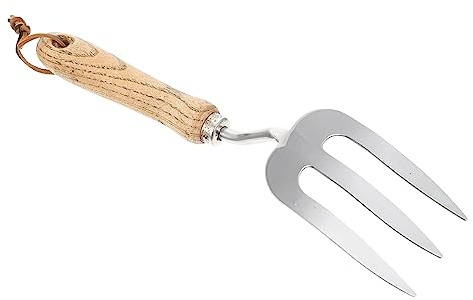 UPKOCH Pala da Giardino Mano Forca da Giardinaggio Tre Denti Attrezzo per Diserbo Trasferimento di Terra Piantagione di Fiori e Ortaggi Resistente Arrugginimento