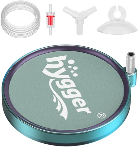 hygger Aquarium Air Stone 2 Inch, Fish Tank Bubbler Stone, Air Bubble Aerator Oxygen Diffuser, Air Pump Accessories for Aquariums, Fish Tanks, Hydroponics and Ponds