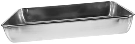 ibasenice Bañera para Palomas y Aves Bañera De Acero Inoxidable 35x30 Cm Recipiente para Baño De Pájaros Uso En Jaulas y Mascotas
