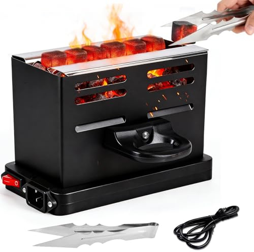 NICEWAT Accenditore elettrico a carbone, 800 W, a carbone, accessorio per barbecue a carbone, con cavo e manico, per esterni