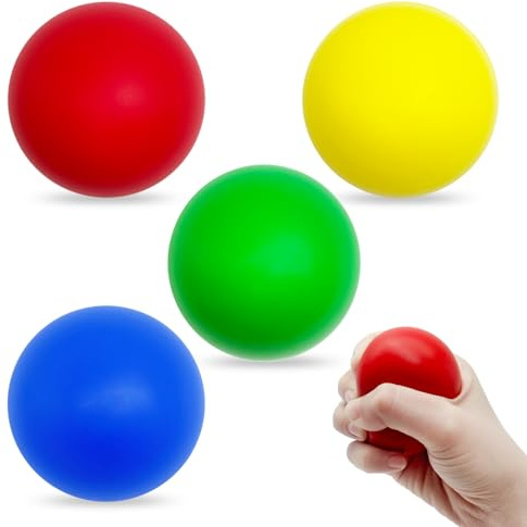 Cuackamily 4 pezzi Antistress per Bambini e Adulti, Antistress Mano Terapia Palline Palla, Spremere Palle Dito Grip, Pallina Squeeze Antistress per Festa premi Regali di Compleanno Alleviare lo stress