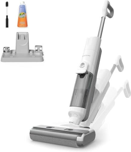 Proscenic F10 Ultra Nass Trockensauger, 60 Min Staubsauger mit Wischfunktion, Smart 3 in 1 Wet and Dry Vacuum Cleaner, 0,7 mm-Wandreinigung, Selbstreinigung, Anti-Tangle, LED-Display, für Harte Boden
