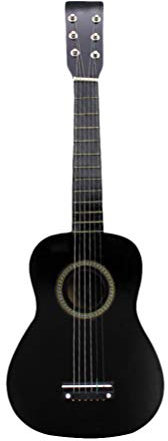 Anfänger Akustikgitarre 23 Zoll Reisegitarre Ukulele für Kinder Mahagoni Palisander Kleine Kinder Gitarre (Schwarz)