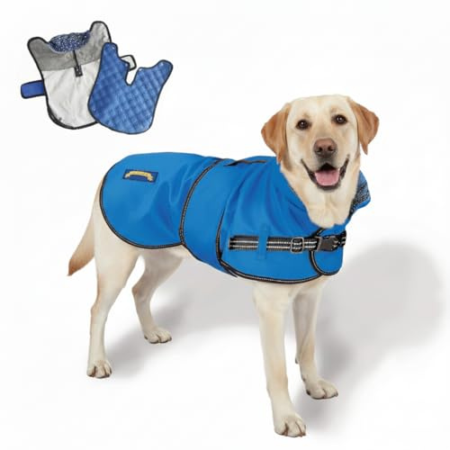 TAIL BLAZERS 2-in-1 Waterproof Dog Coat Raincoat (S/Blue)