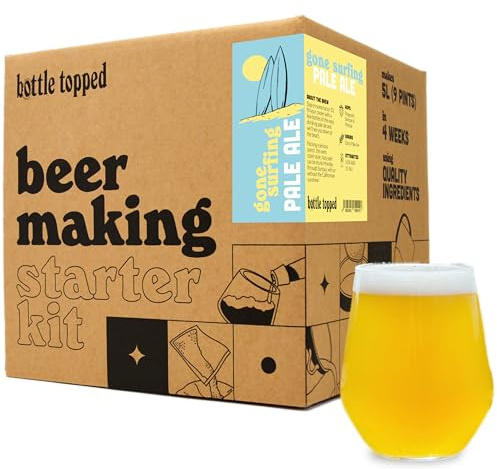 Gone Surfing Pale Ale Home Brew Starter Kit – Beer Making Kit to Brew 5L of Beer at Home – Make Your Own Craft Beer – Perfect for Home Brewer, Beer Gift, Gifts for Men, Gifts for Dad