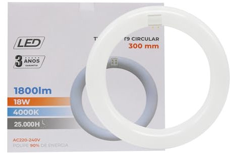 Maxled, Light is Led! LED TUBE T9 Ø30CM, Ringförmige LED Röhre 18W Warmweiß 4000K 1800LM G10Q Sockel Fassung Hell Leuchtröhre PC Deckenleucht Alternative für Klassische T9-Leuchtstofflampen