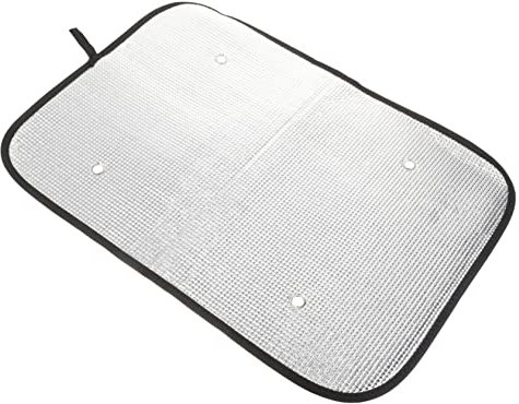 BELLIFFY Lot De 2 Pare-soleils De Porte Et Fenêtre De Camping-Car 40x60 Cm en Aluminium Ventouse, Isolation Thermique Été, Protection Solaire pour Voyages en Camping-Car