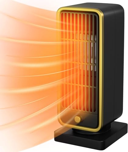 Riscaldatore,Riscaldamento rapido per stanze da letto, Radiatore di riscaldamento in ceramica, Elettrorescaldante con protezione contro il surriscaldamento,Protezione contro il ribaltamento, 500W