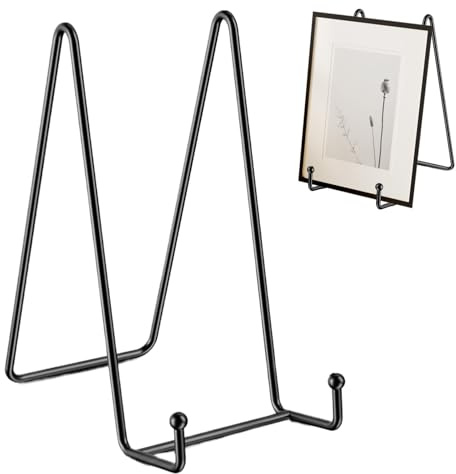 Genérico Soporte Para Platos Y Fotografías - Soporte Para Marcos Y Portarretratos | De Hierro Para Cuadros Platos Discos Y Libros,Expositor Para Objetos Decorativos Y Manualidades