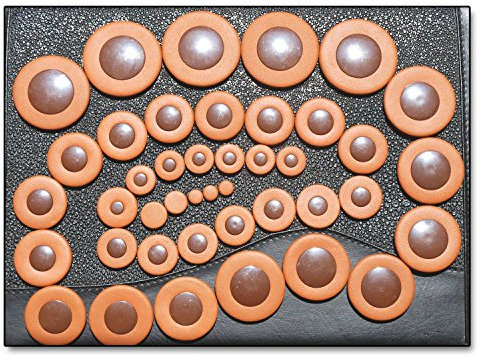 47 Polster Soundman® Altsaxophon Saxophon Universal Polsterset Saxophonpolster Set Leather Werkstatt Reparatur Wartung Resonatoren aus Kunststoff Pads Kunststoffresonatoren 47 Stück