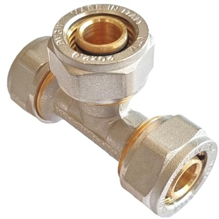 H2O-Flex® 16er Schraubfitting -T-Stück 16 x 2,0mm Klemmringverschraubung für Aluverbundrohr und Mehrschichtverbundrohr DVGW
