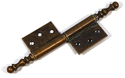 Plate Charnières anciennes décoratives Ferrures antiquité Meubles vintage Charnières de Porte Rétro Laiton droite